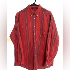 Vintage Nautica Button Down Men’s Size Medium Red Retro